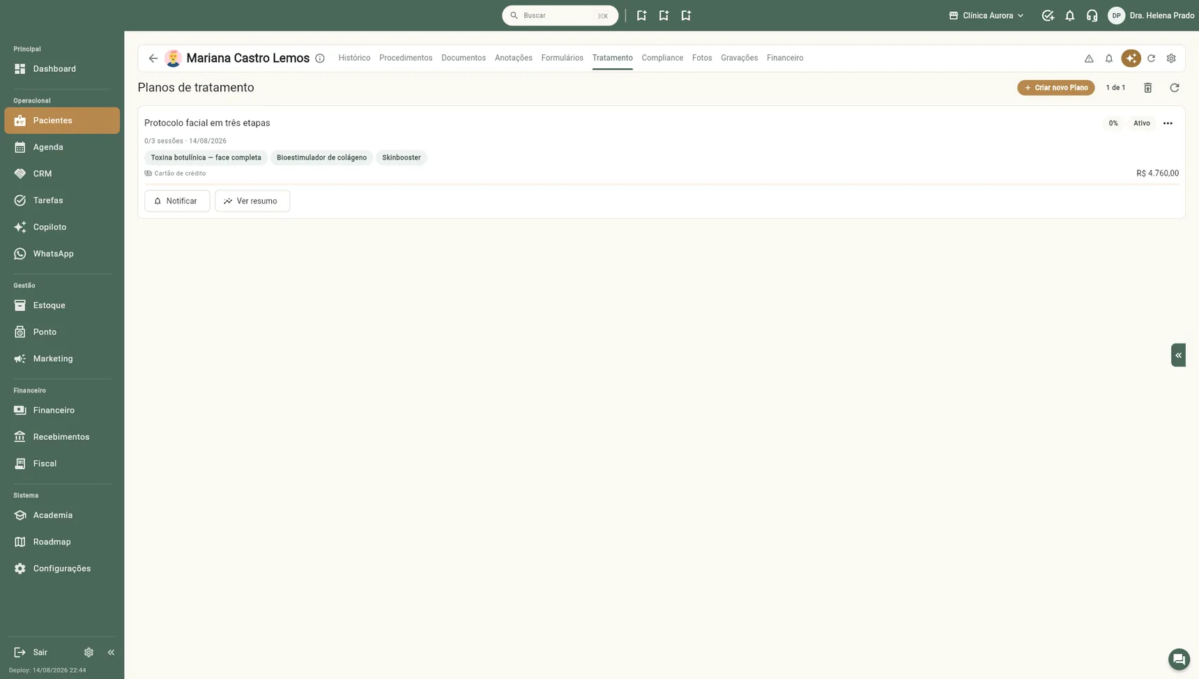 Plano de acompanhamento